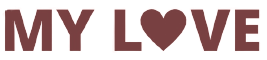 Logo escrito My Love com um coração
